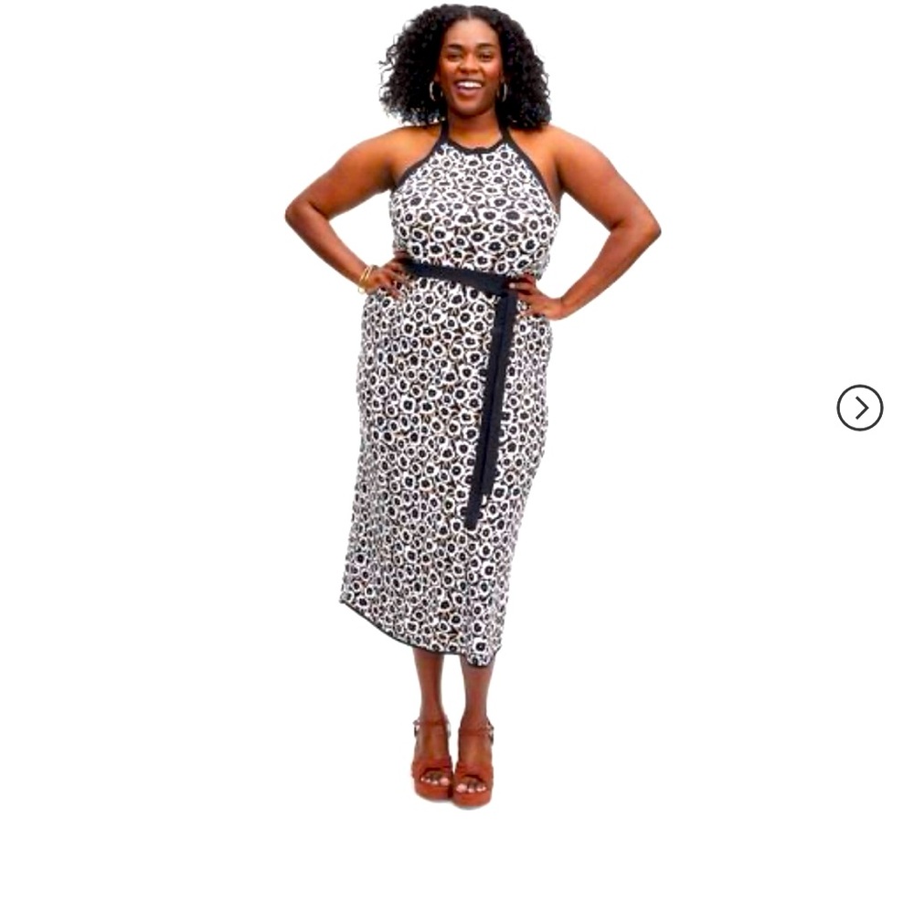 Diane Von Furstenberg Women's Halter Tie Neck Dress - Plus Size: 2X
